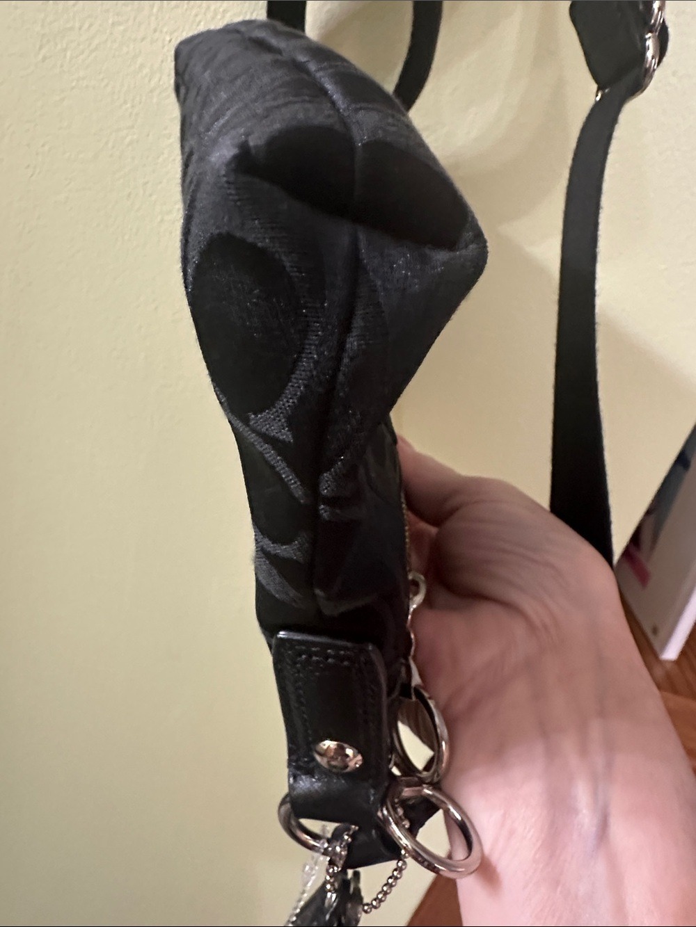 Coach Poppy Black Signature C Jacquard Crossbody Bag - Picture 8 of 10
